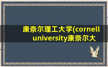 康奈尔理工大学(cornell university康奈尔大学怎么样)